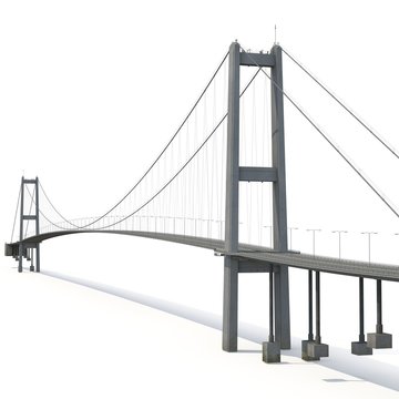 Fototapeta Bosphorus Bridge on white. 3D illustration