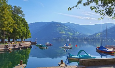 Zell am See, Boot, Zeller See, Kaprun, Sommer, Morgen, SalzburgerLand, Pinzgau, See, Seepromenade