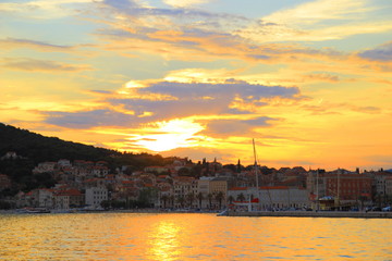 Obraz premium Sunset view in Split, Dalmatia, Croatia