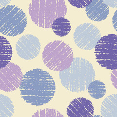 Polka dot seamless pattern. Scratch texture. Vector illustration. Textile rapport. - 163436220