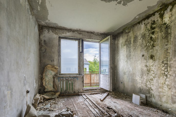 Fototapeta na wymiar Appartment in Pripyat (Chernobyl Exclusion Zone)