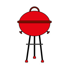 barbecue roaster over white background vector illustration