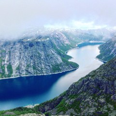 Naklejka na ściany i meble fjord in Norway