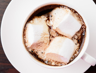 Coffee with marshmallow