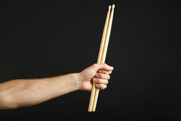 Drumsticks in hand