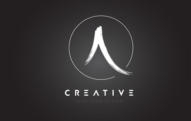 A Brush Letter Logo Design. Artistic Handwritten Letters Logo Concept.