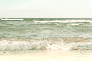 Retro photo of the view from the beach