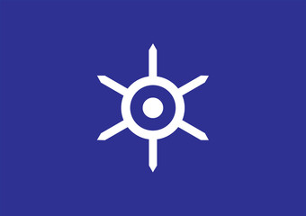 Obraz premium Tokyo flag of japan - Closeup Tokyo City Flag, Capital City of Japan, Waving in the Wind
