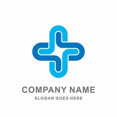 Medical Pharmacy Healthcare Geometric Cross Hospital Clinic Apotheke Business Company Stock Vector Logo Design Template 
