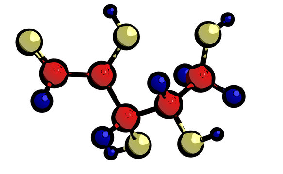 Molecular structure of ribose