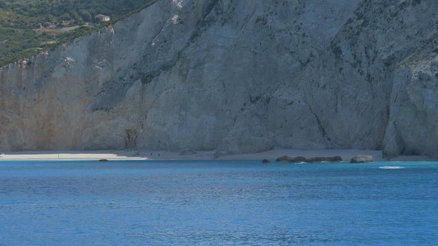 Porto Lefkada azure beautiful sea and beach.