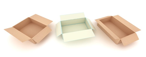 Cardboard boxes.3d Render .