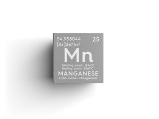 Manganese. Manganum. Transition metals. Chemical Element of Mendeleev's Periodic Table. Manganese...