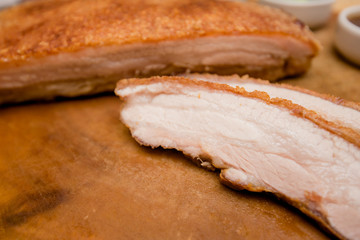 Hong Kong-style roast pork, roast pork, Thai roasted crispy pork, Thai food