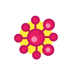 molecule icon isolated on white, flat style
