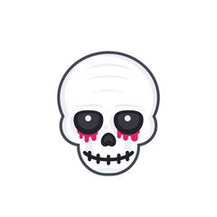 scary skull on white