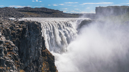 Dettifoss waterfall full view