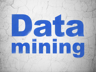 Data concept: Data Mining on wall background