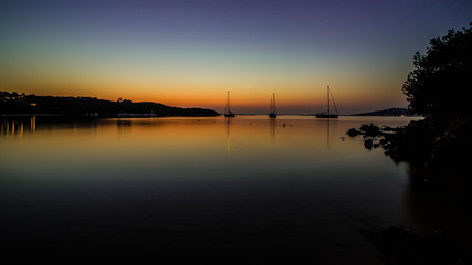 Fototapeta na wymiar Coste della Sardegna all'alba