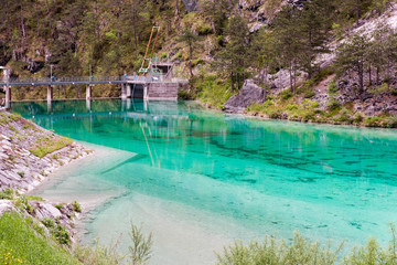 Crystalline water. Mountain creek. Chiusaforte, Friuli