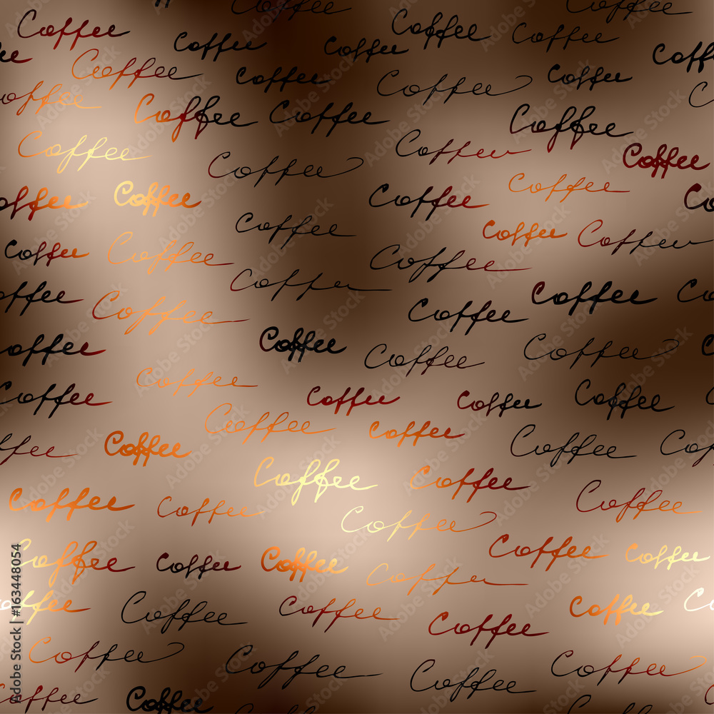 Poster seamless background pattern. coffee pattern on a blurred background.