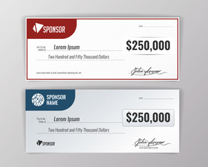 Template for event-winning check. Geometric background. Vector