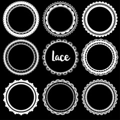 Set of Vintage backgrounds, Guilloche ornamental circle Elements for Certificate,