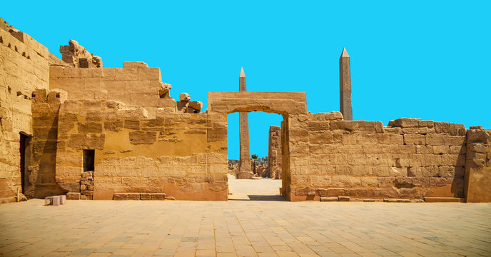 Beautiful Ruins Of Karnak Temple In Luxor, Egypt