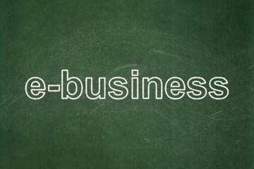 Obraz premium Finance concept: E-business on chalkboard background