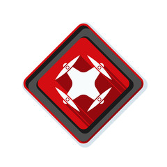 Drone Zone Warning sign illustration