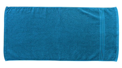 Blue beach towel - obrazy, fototapety, plakaty