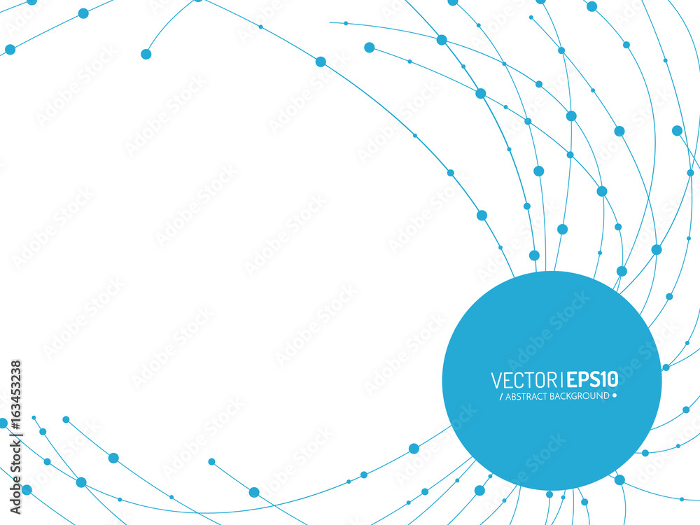 Poster connected lines and dots. network sign. vector illustration