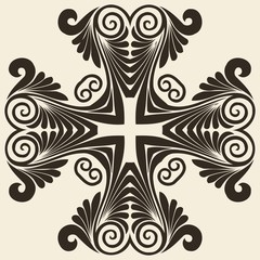 abstract symmetrical pattern traditional folk baroque medieval