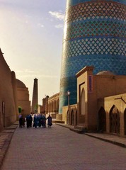 Views and architectural details in Khiva, Uzbekistan