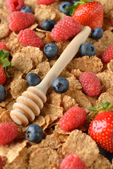 Wheat flakes with fresh berries