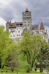 Obraz premium Beautiful vertical view of the famous Bran castle in Brasov district, Transylvania, Romania