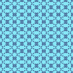 Ornamental seamless pattern. Background in Blue colors.  Endless template for wallpaper, textile, wrapping, print, interior, floor, fabric. Abstract texture. Traditional ethnic ornament for  design.