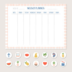 Weekly planner template