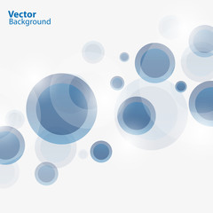 Vector abstract background: blue circles. Eps 10