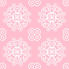 Abstract seamless pattern with curling elements. Vector Illustration.
