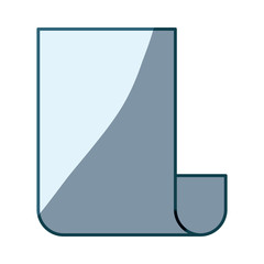 blue shading silhouette of continuously sheet vector illustration