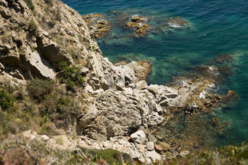 Scenic sea coast landscape