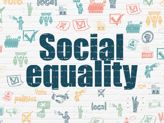 Politics concept: Social Equality on wall background