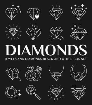 Diamonds icon set
