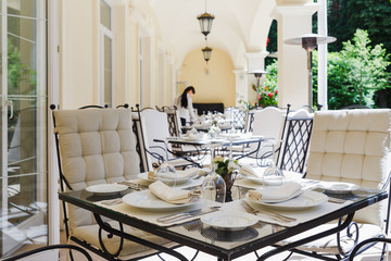 A few of the decorated tables