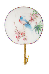 Vintage Hand Fan on White Background