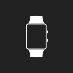 Watch vector icon. Clock flat illustration.