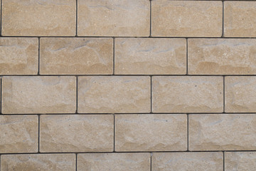 Beige brick wall, background, texture