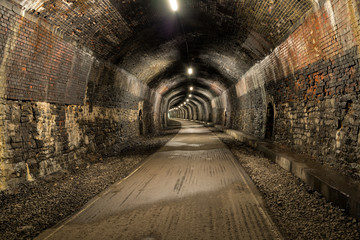 Fototapeta na wymiar Long Dark Tunnel