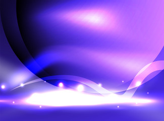 Glowing shiny wave background